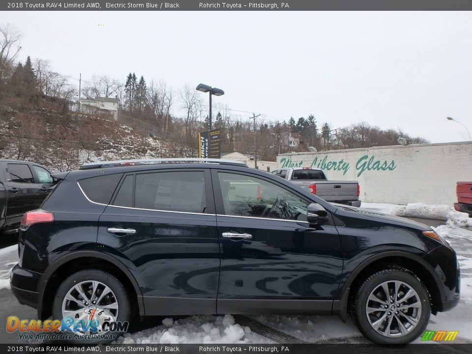 2018 Toyota RAV4 Limited AWD Electric Storm Blue / Black Photo #2