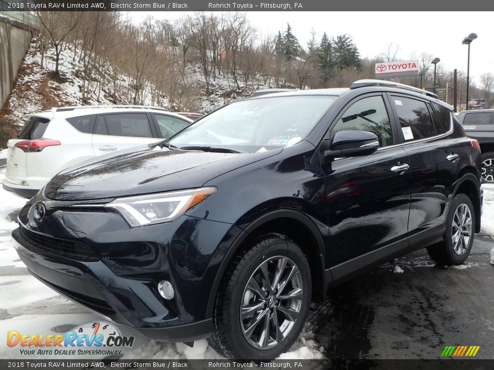 2018 Toyota RAV4 Limited AWD Electric Storm Blue / Black Photo #4