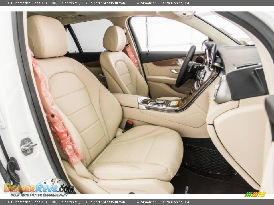2018 Mercedes-Benz GLC 300 Polar White / Silk Beige/Espresso Brown Photo #2