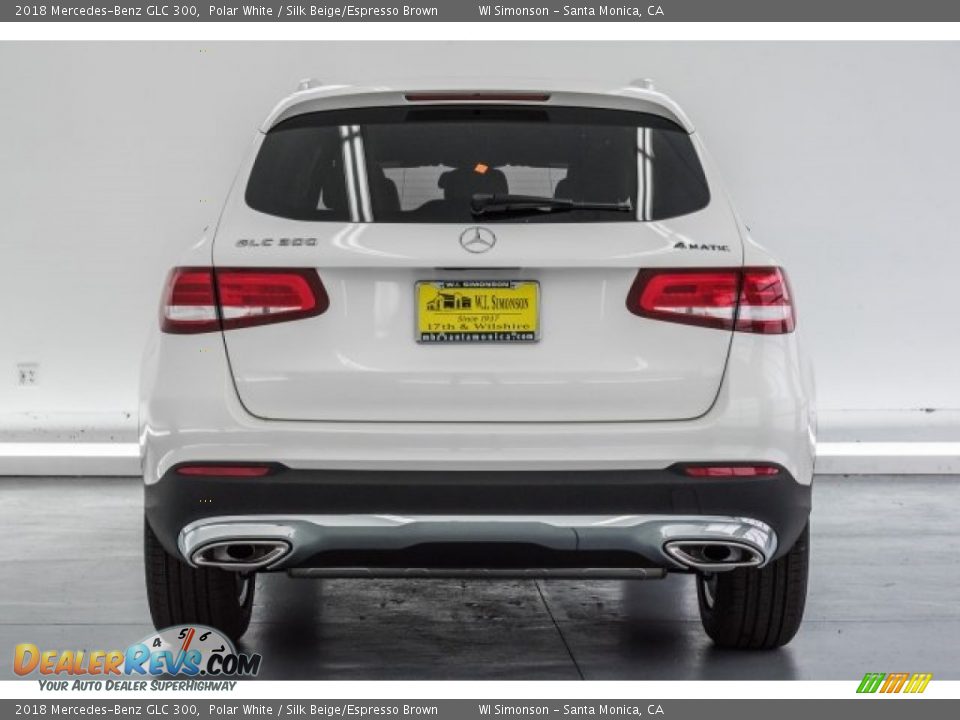 2018 Mercedes-Benz GLC 300 Polar White / Silk Beige/Espresso Brown Photo #4