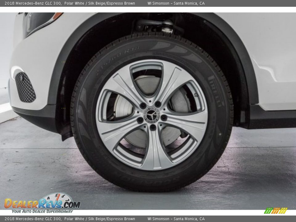 2018 Mercedes-Benz GLC 300 Polar White / Silk Beige/Espresso Brown Photo #9