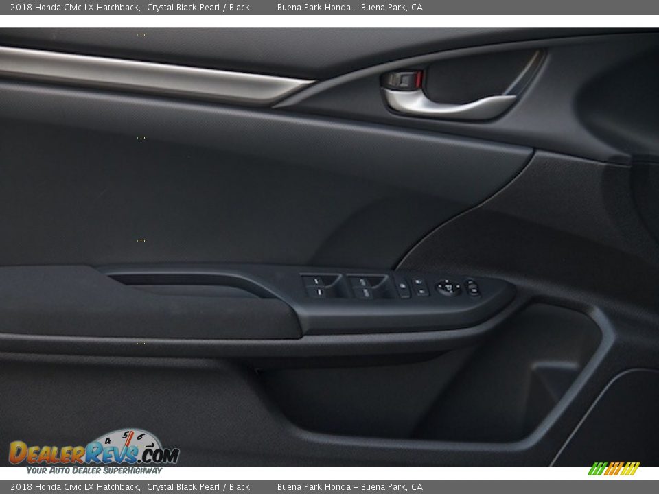 2018 Honda Civic LX Hatchback Crystal Black Pearl / Black Photo #6
