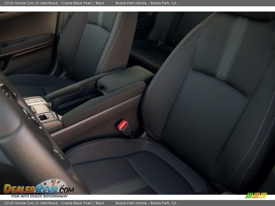 2018 Honda Civic LX Hatchback Crystal Black Pearl / Black Photo #9