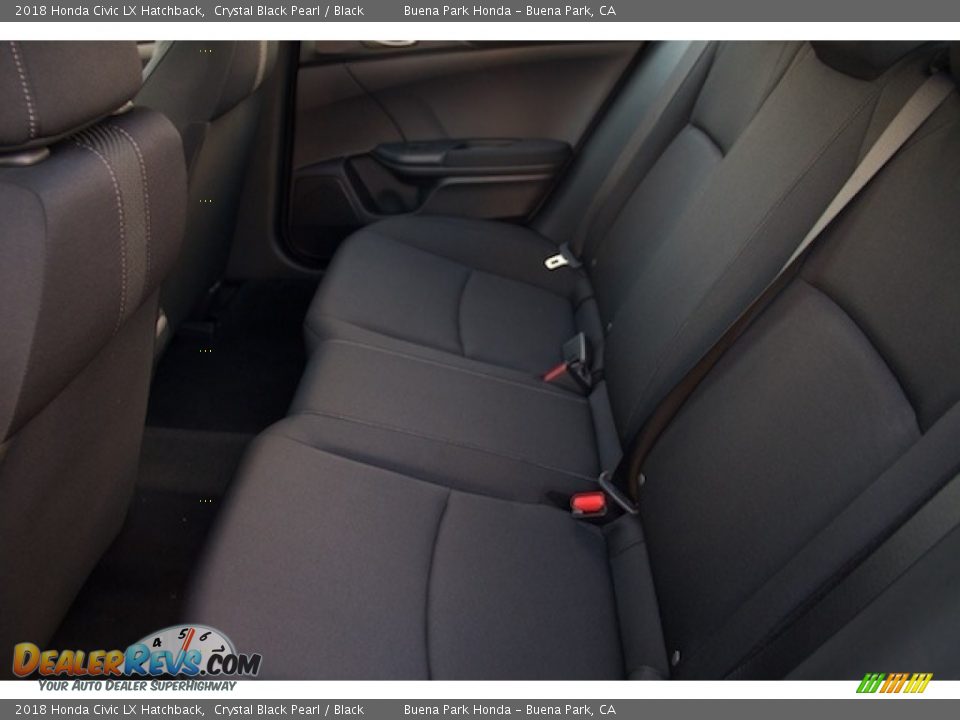2018 Honda Civic LX Hatchback Crystal Black Pearl / Black Photo #10