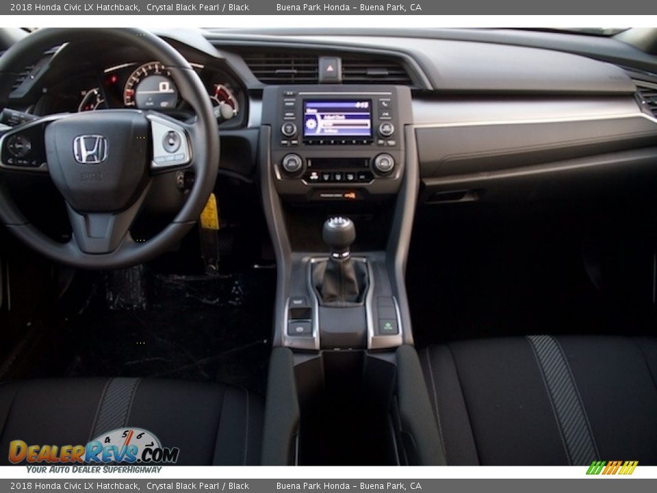 2018 Honda Civic LX Hatchback Crystal Black Pearl / Black Photo #11