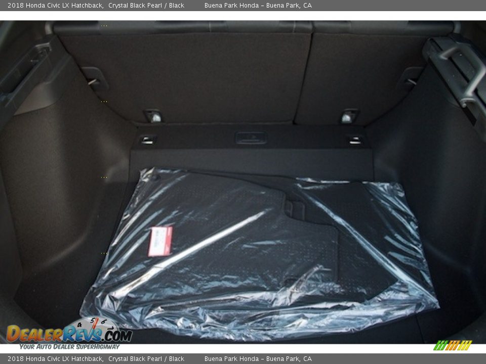 2018 Honda Civic LX Hatchback Crystal Black Pearl / Black Photo #13