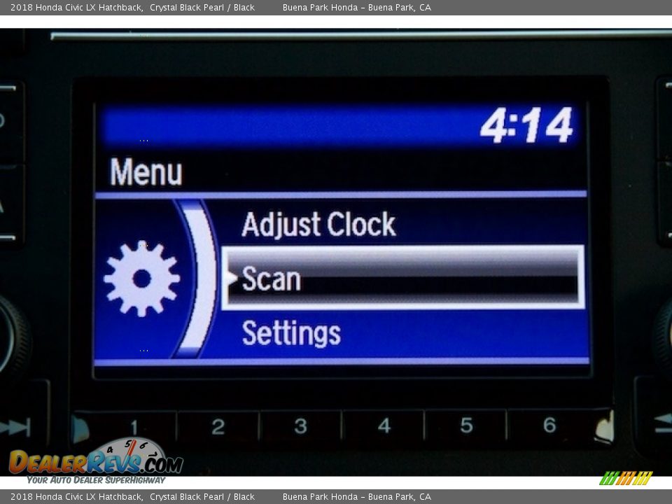 2018 Honda Civic LX Hatchback Crystal Black Pearl / Black Photo #14