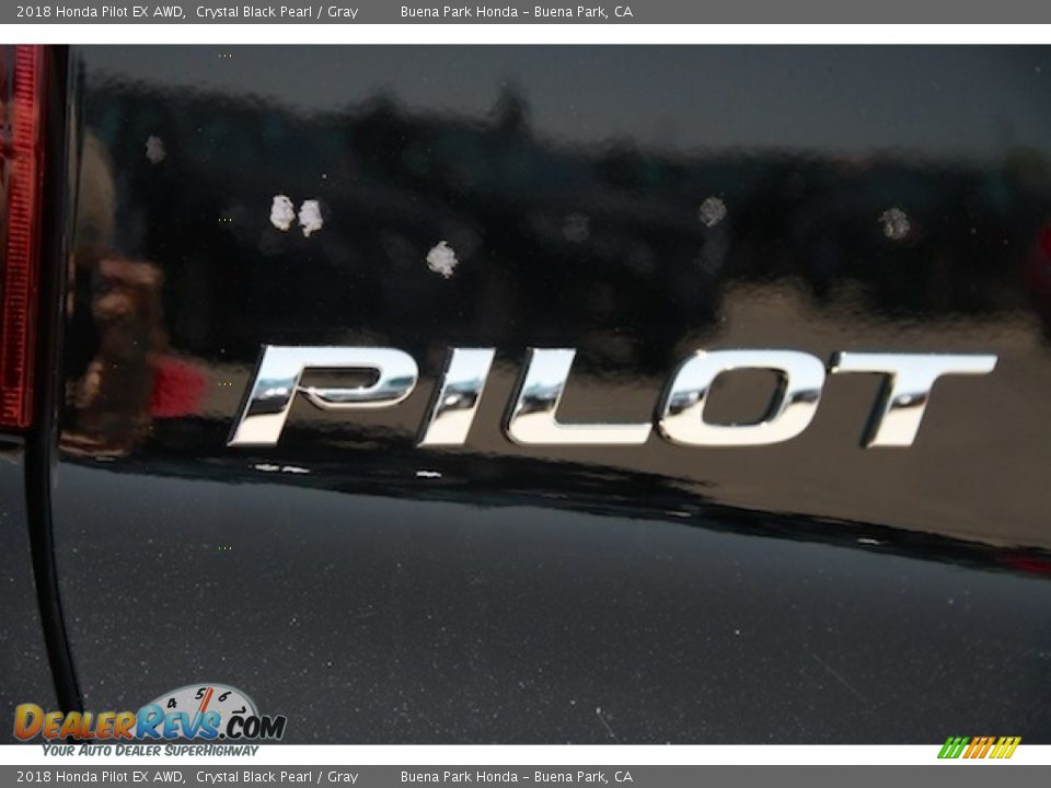 2018 Honda Pilot EX AWD Crystal Black Pearl / Gray Photo #4