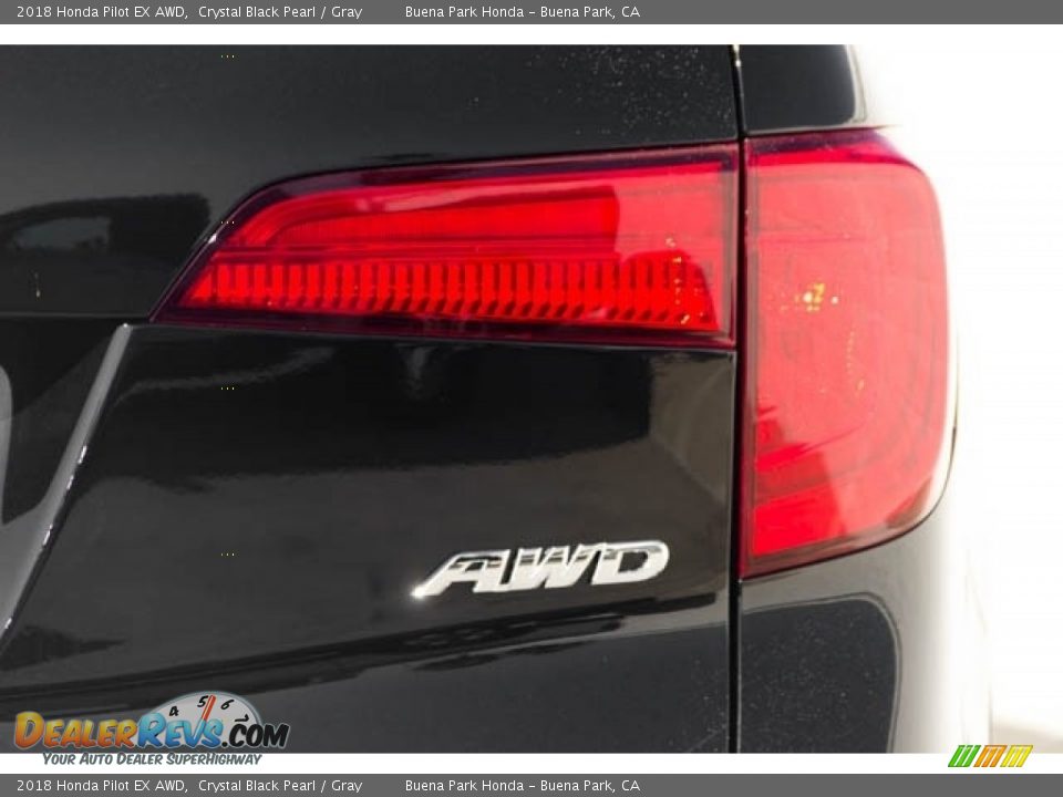 2018 Honda Pilot EX AWD Crystal Black Pearl / Gray Photo #5