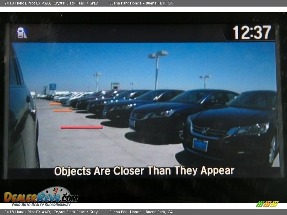 2018 Honda Pilot EX AWD Crystal Black Pearl / Gray Photo #7