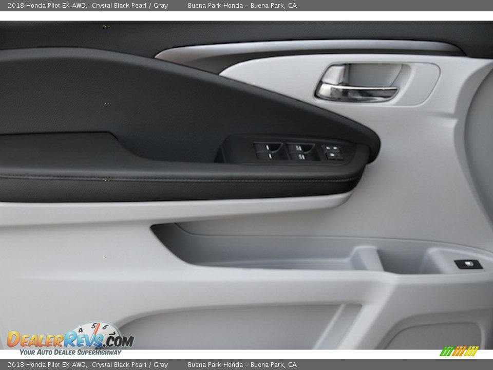 2018 Honda Pilot EX AWD Crystal Black Pearl / Gray Photo #9