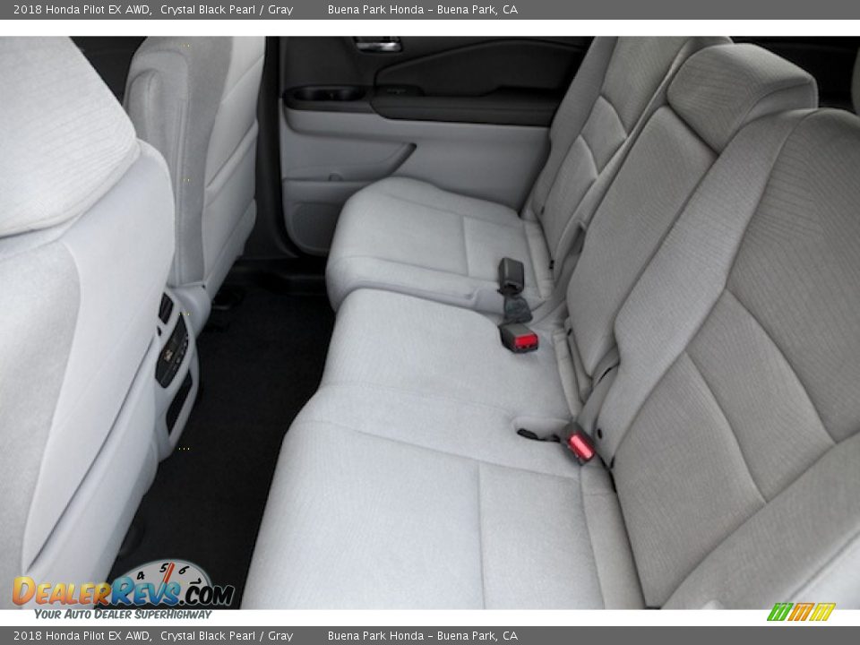 2018 Honda Pilot EX AWD Crystal Black Pearl / Gray Photo #13