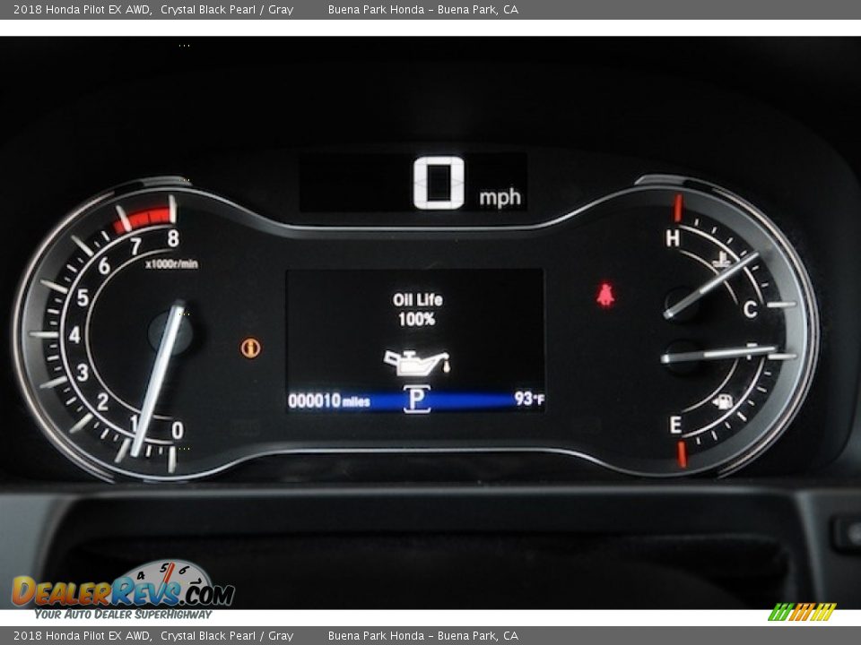 2018 Honda Pilot EX AWD Crystal Black Pearl / Gray Photo #19