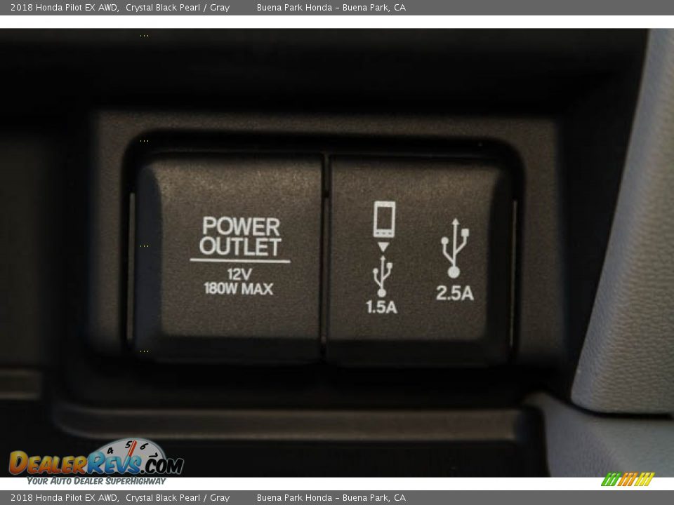 2018 Honda Pilot EX AWD Crystal Black Pearl / Gray Photo #22