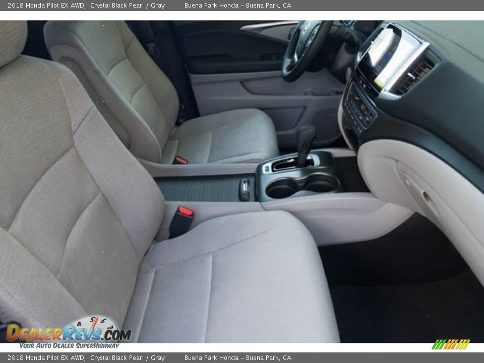 2018 Honda Pilot EX AWD Crystal Black Pearl / Gray Photo #29