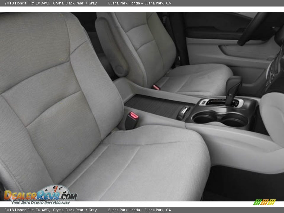 2018 Honda Pilot EX AWD Crystal Black Pearl / Gray Photo #30