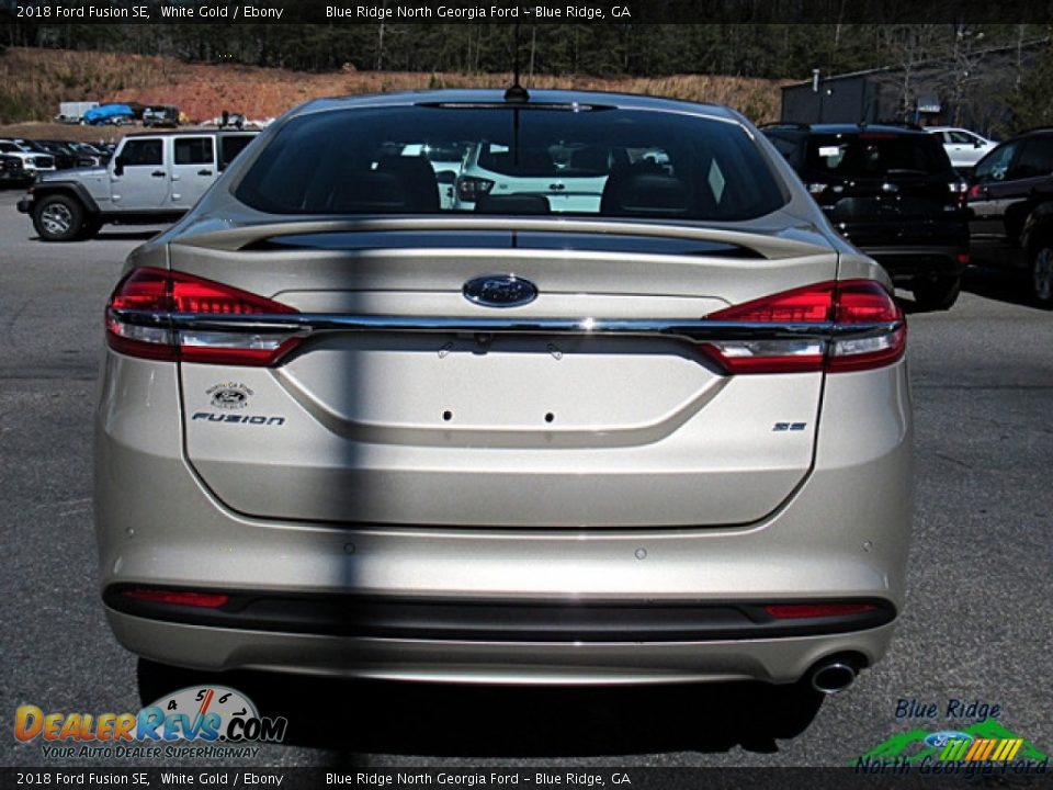 2018 Ford Fusion SE White Gold / Ebony Photo #4