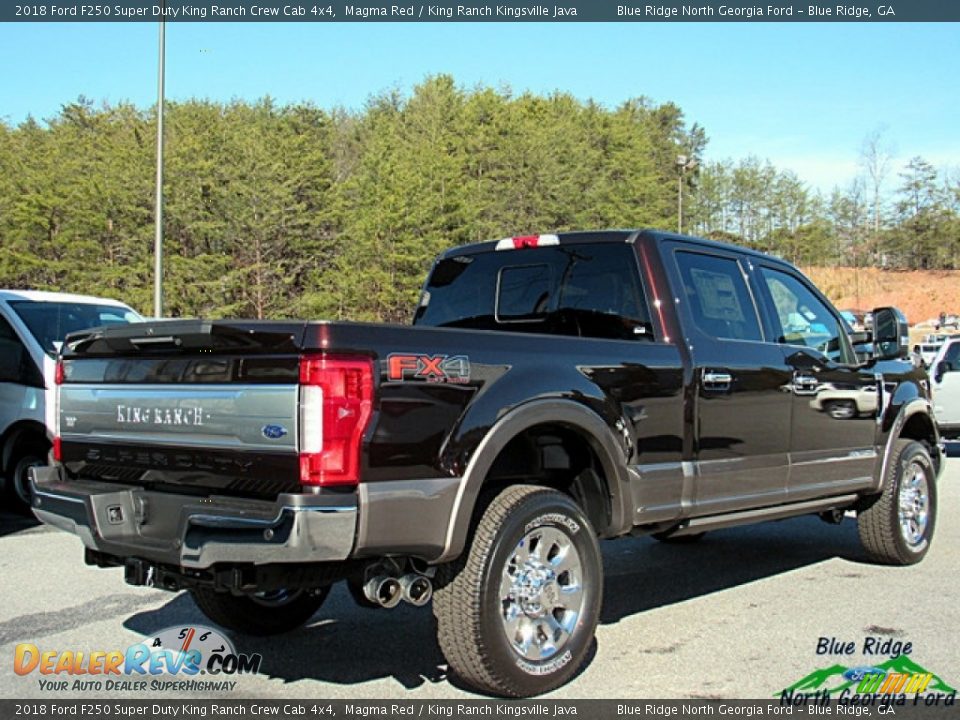 2018 Ford F250 Super Duty King Ranch Crew Cab 4x4 Magma Red / King Ranch Kingsville Java Photo #5