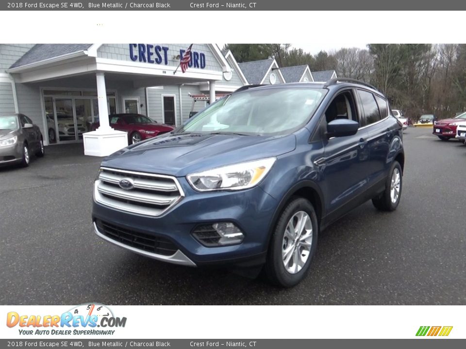 2018 Ford Escape SE 4WD Blue Metallic / Charcoal Black Photo #3