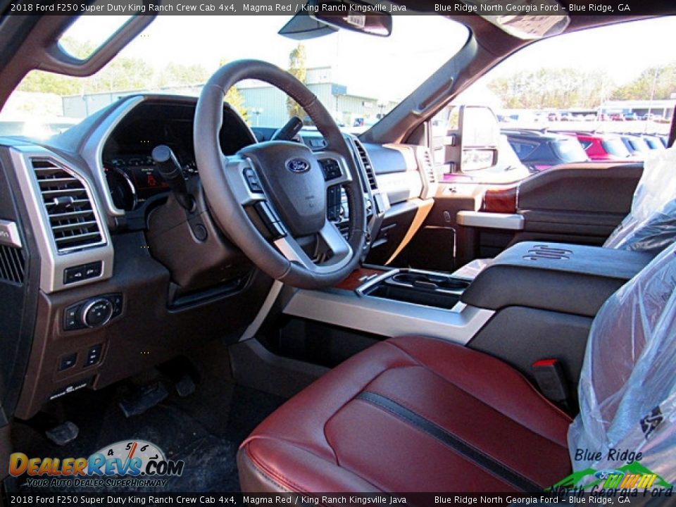 2018 Ford F250 Super Duty King Ranch Crew Cab 4x4 Magma Red / King Ranch Kingsville Java Photo #34