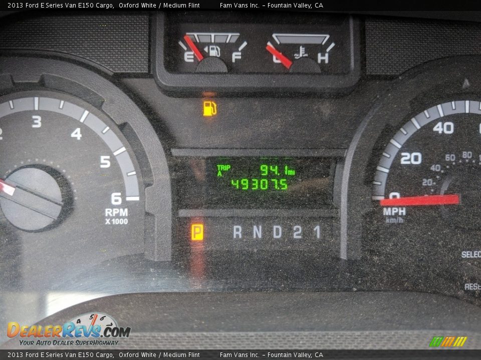 2013 Ford E Series Van E150 Cargo Oxford White / Medium Flint Photo #7