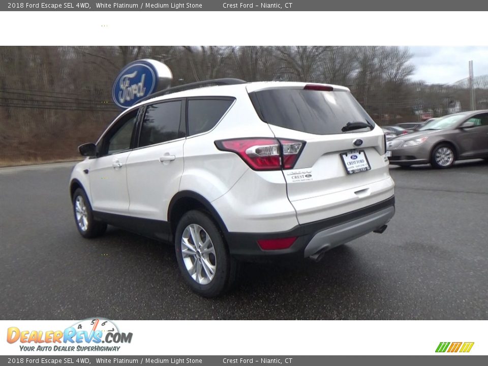 2018 Ford Escape SEL 4WD White Platinum / Medium Light Stone Photo #5