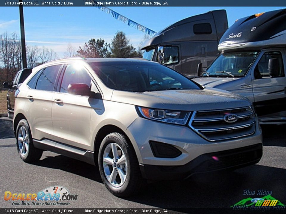 2018 Ford Edge SE White Gold / Dune Photo #7