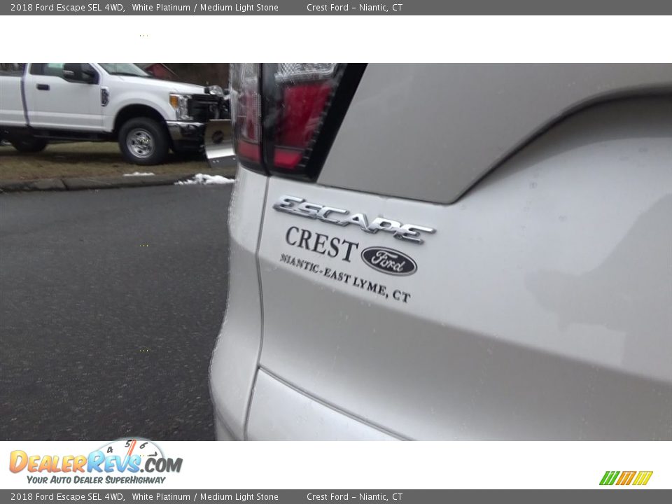2018 Ford Escape SEL 4WD White Platinum / Medium Light Stone Photo #10