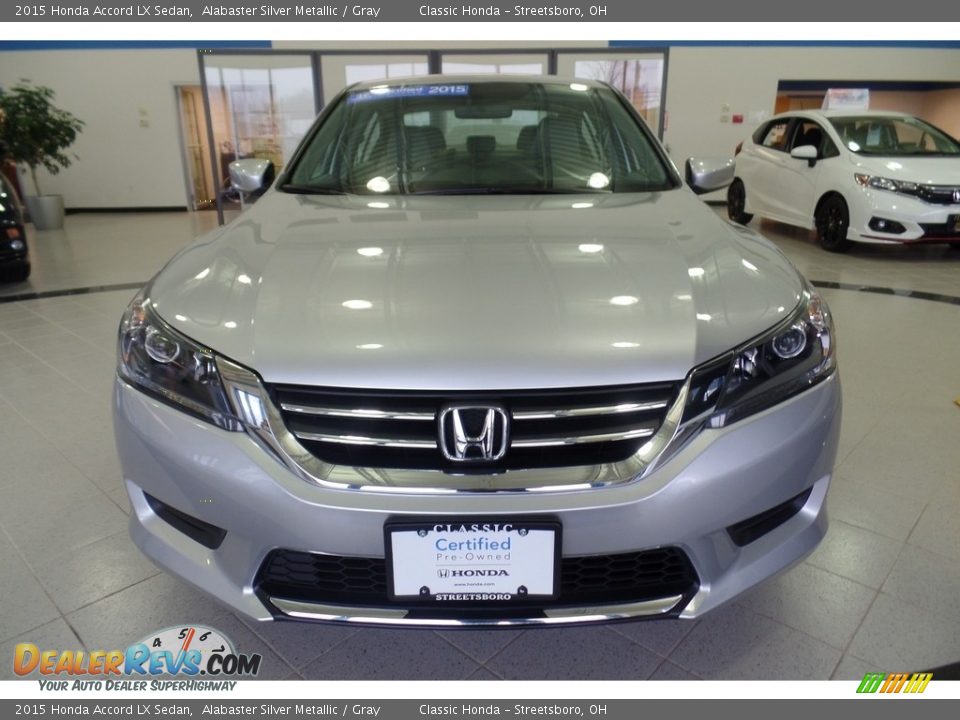 2015 Honda Accord LX Sedan Alabaster Silver Metallic / Gray Photo #11