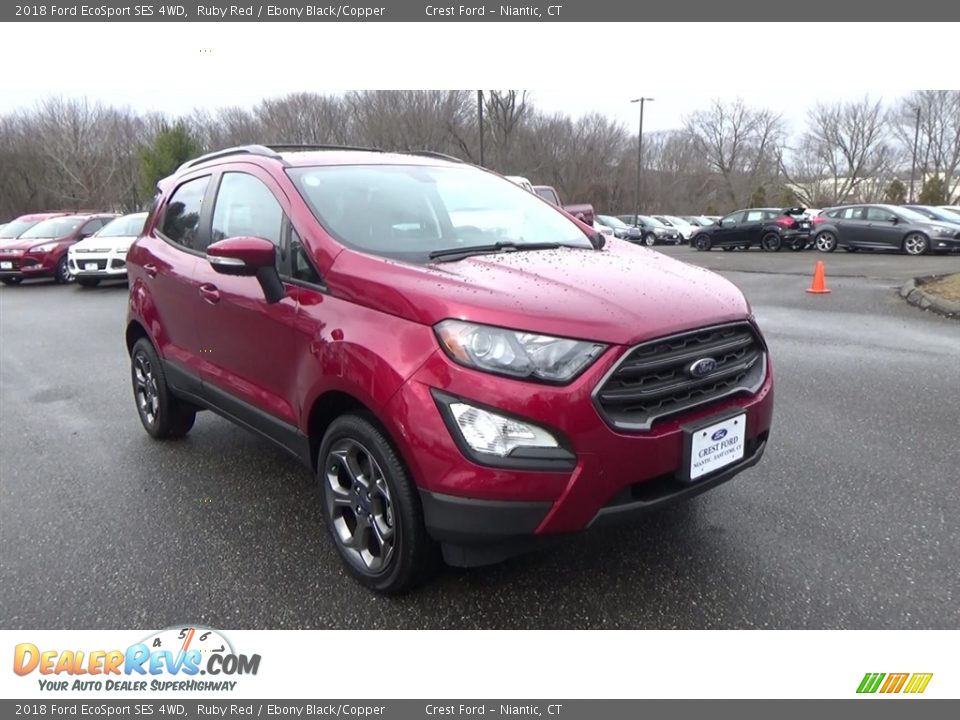 2018 Ford EcoSport SES 4WD Ruby Red / Ebony Black/Copper Photo #1