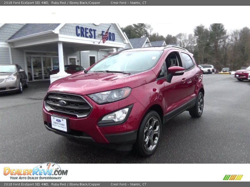 2018 Ford EcoSport SES 4WD Ruby Red / Ebony Black/Copper Photo #3