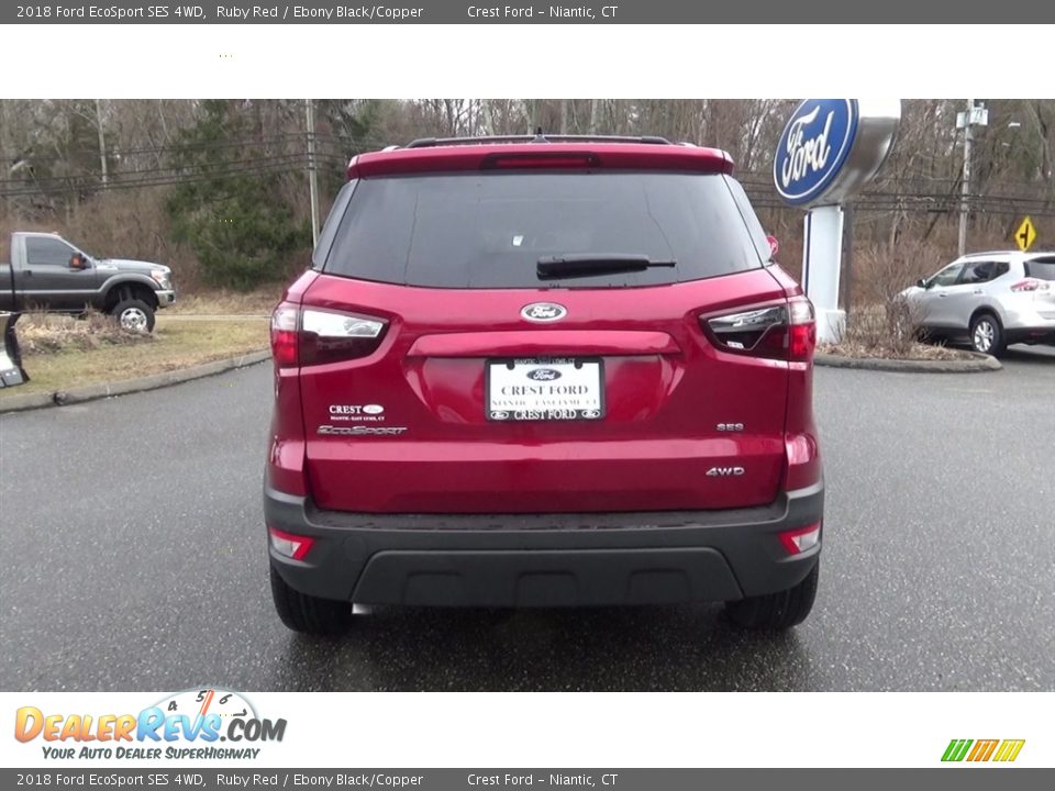 2018 Ford EcoSport SES 4WD Ruby Red / Ebony Black/Copper Photo #6