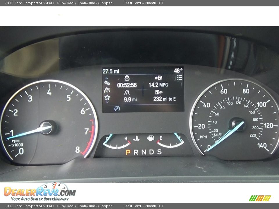2018 Ford EcoSport SES 4WD Ruby Red / Ebony Black/Copper Photo #14