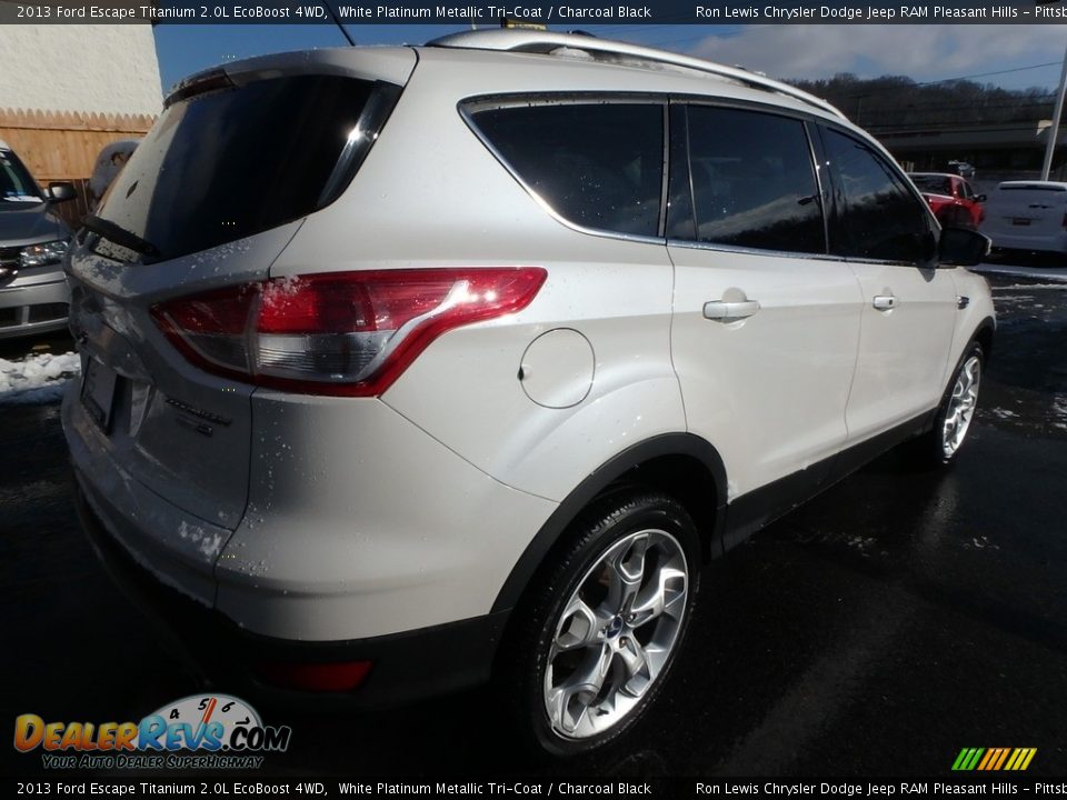 2013 Ford Escape Titanium 2.0L EcoBoost 4WD White Platinum Metallic Tri-Coat / Charcoal Black Photo #2