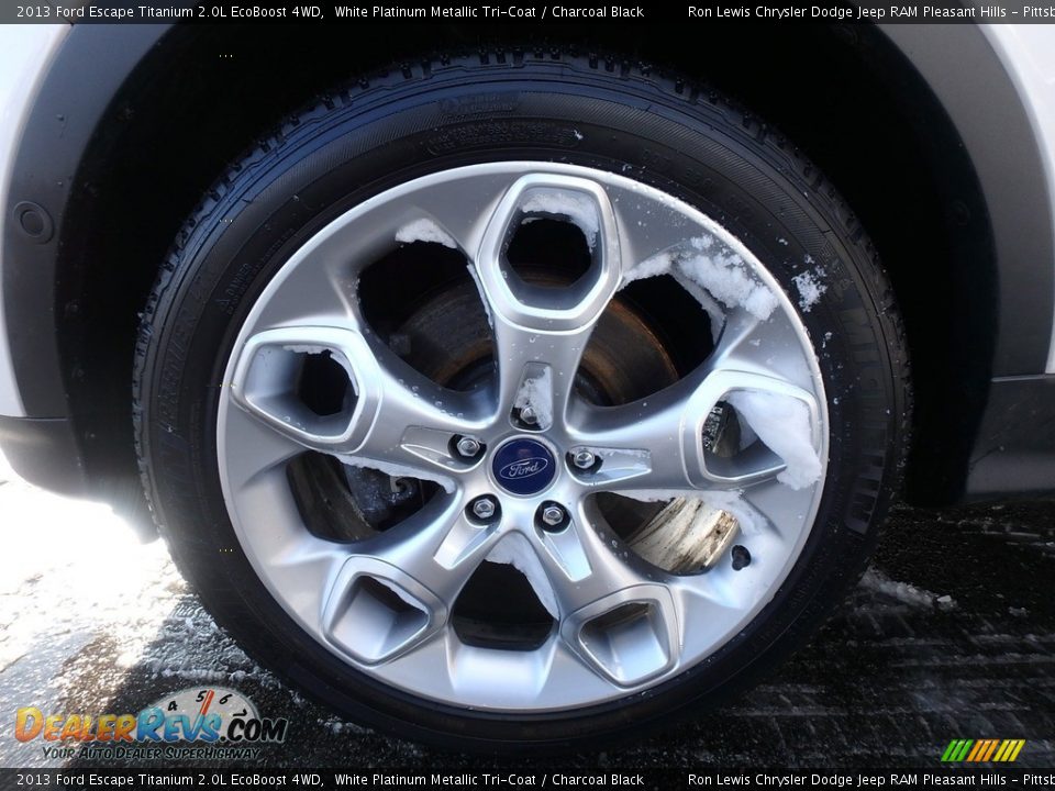 2013 Ford Escape Titanium 2.0L EcoBoost 4WD White Platinum Metallic Tri-Coat / Charcoal Black Photo #6