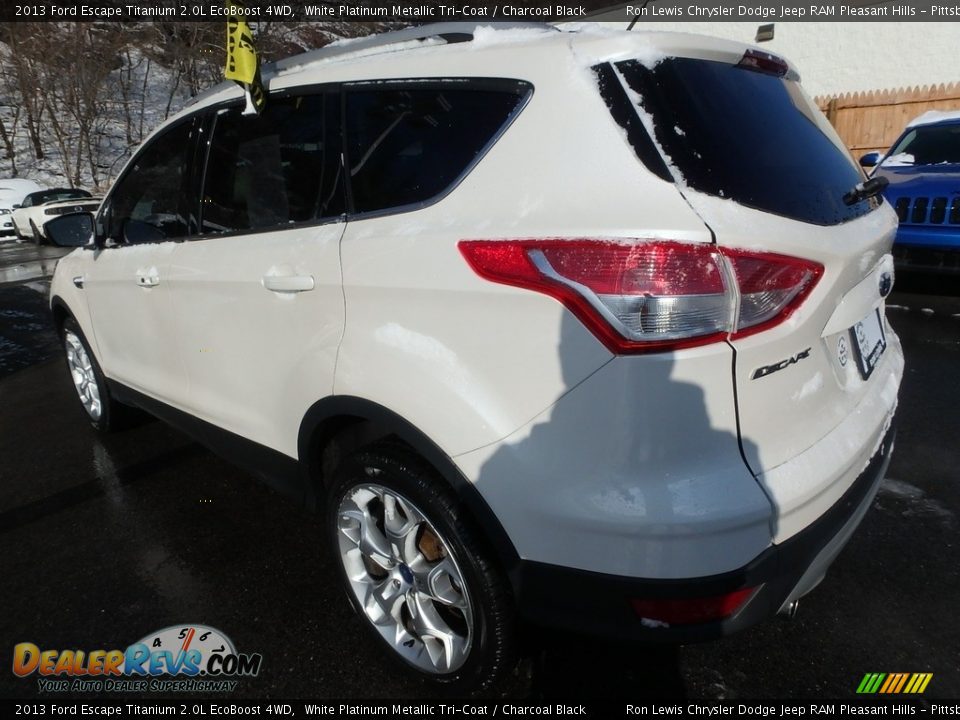 2013 Ford Escape Titanium 2.0L EcoBoost 4WD White Platinum Metallic Tri-Coat / Charcoal Black Photo #9