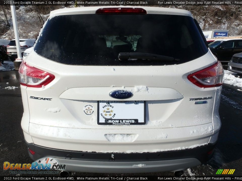2013 Ford Escape Titanium 2.0L EcoBoost 4WD White Platinum Metallic Tri-Coat / Charcoal Black Photo #10