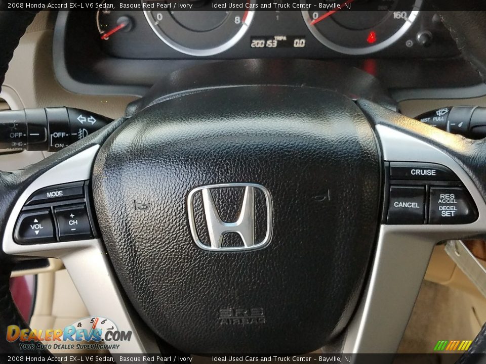 2008 Honda Accord EX-L V6 Sedan Basque Red Pearl / Ivory Photo #14