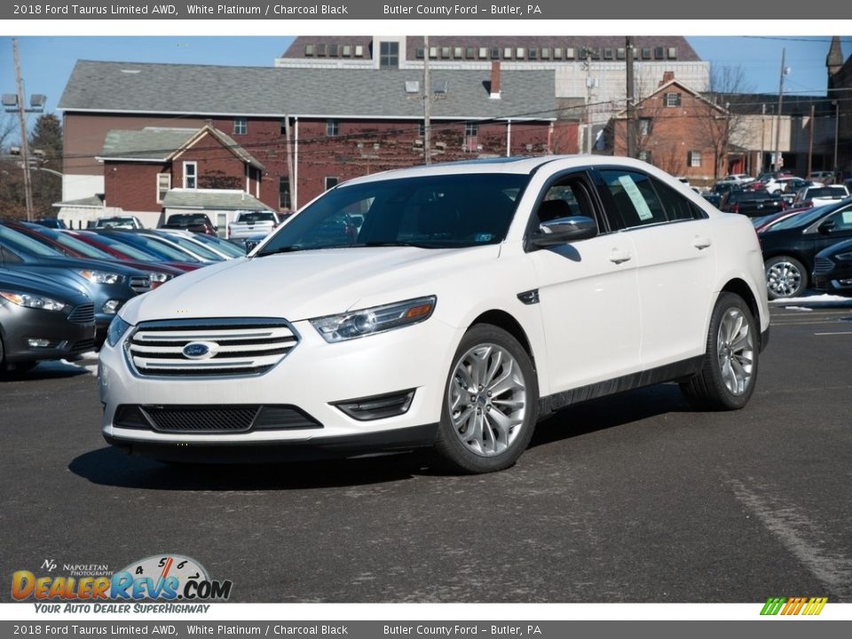 2018 Ford Taurus Limited AWD White Platinum / Charcoal Black Photo #1
