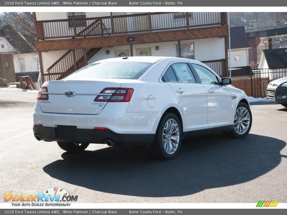 2018 Ford Taurus Limited AWD White Platinum / Charcoal Black Photo #3