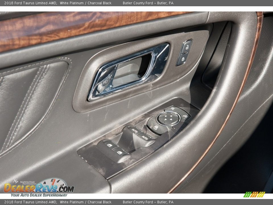 2018 Ford Taurus Limited AWD White Platinum / Charcoal Black Photo #5