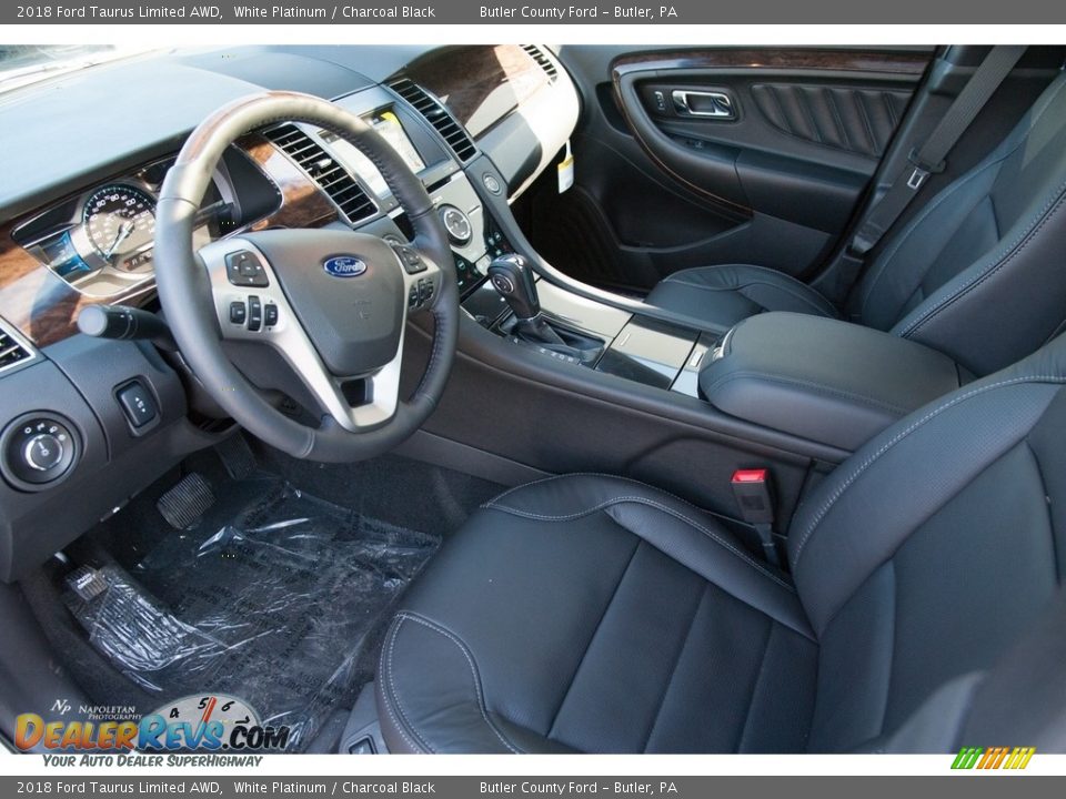 2018 Ford Taurus Limited AWD White Platinum / Charcoal Black Photo #6
