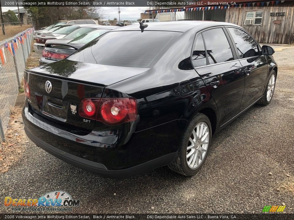 2008 Volkswagen Jetta Wolfsburg Edition Sedan Black / Anthracite Black Photo #1