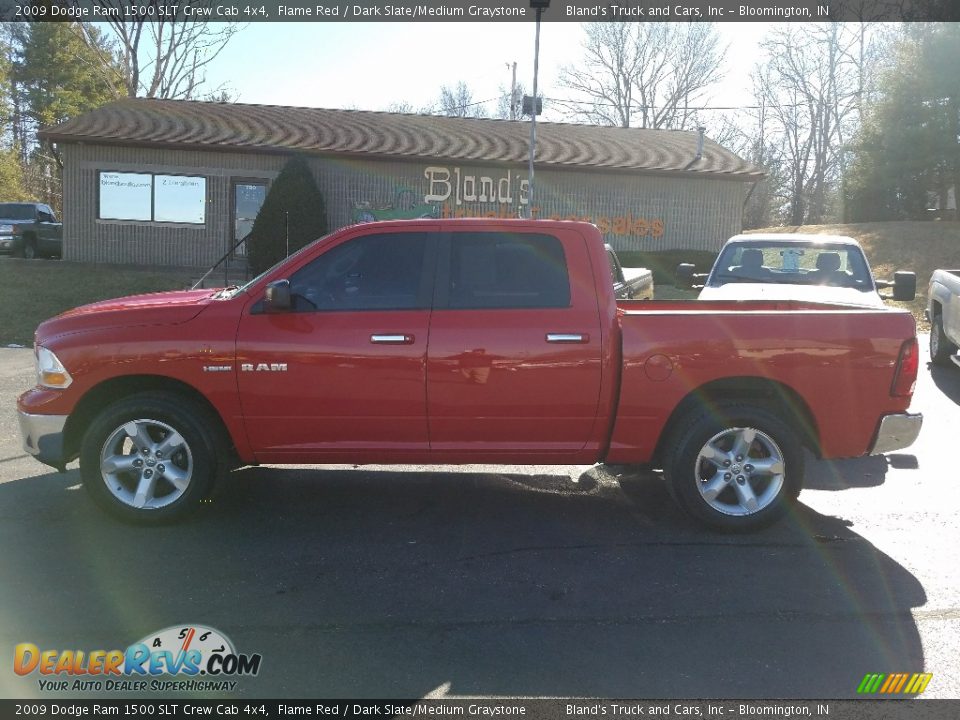 2009 Dodge Ram 1500 SLT Crew Cab 4x4 Flame Red / Dark Slate/Medium Graystone Photo #1