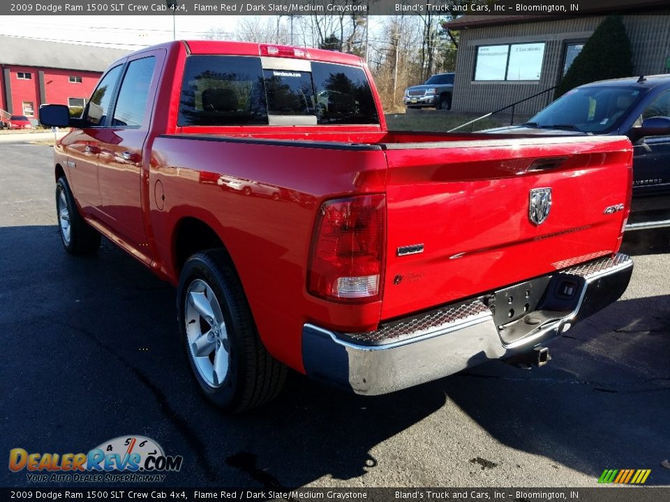 2009 Dodge Ram 1500 SLT Crew Cab 4x4 Flame Red / Dark Slate/Medium Graystone Photo #3