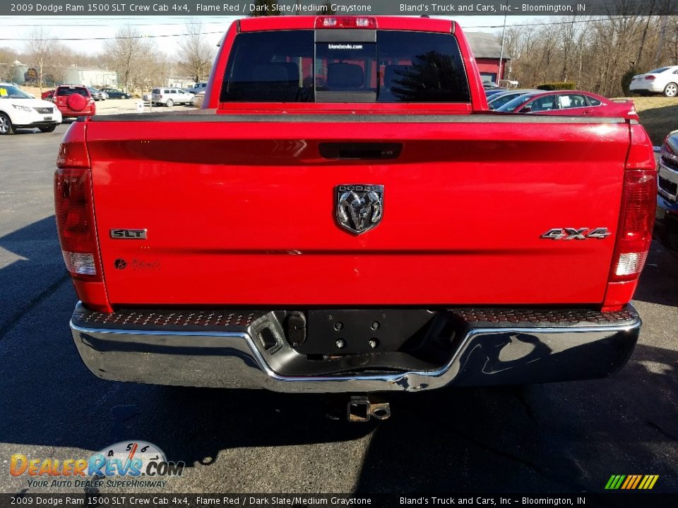 2009 Dodge Ram 1500 SLT Crew Cab 4x4 Flame Red / Dark Slate/Medium Graystone Photo #4