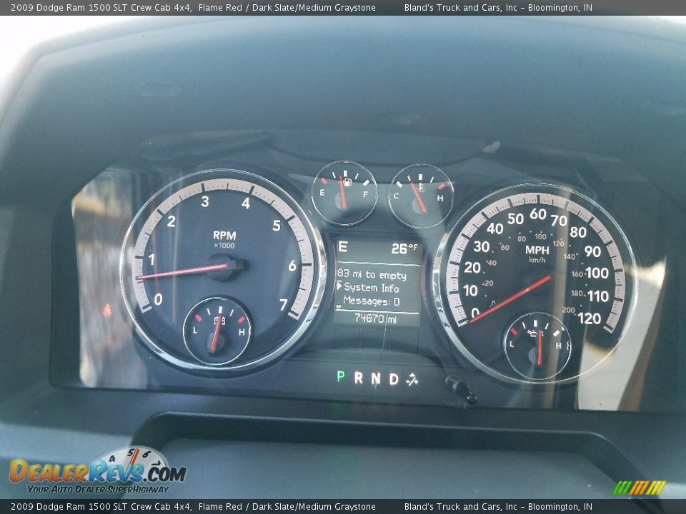 2009 Dodge Ram 1500 SLT Crew Cab 4x4 Flame Red / Dark Slate/Medium Graystone Photo #24