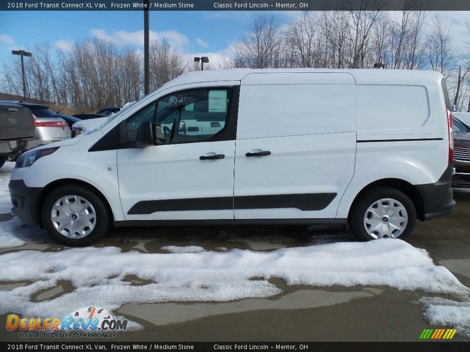 2018 Ford Transit Connect XL Van Frozen White / Medium Stone Photo #2