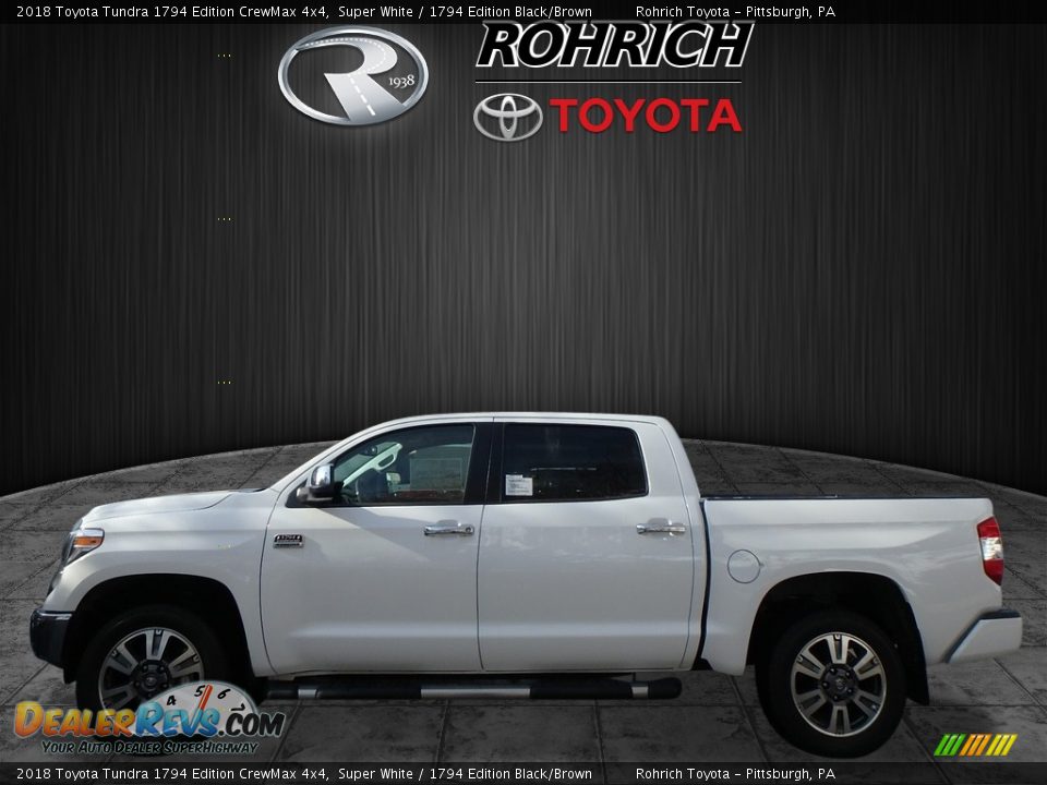 2018 Toyota Tundra 1794 Edition CrewMax 4x4 Super White / 1794 Edition Black/Brown Photo #3