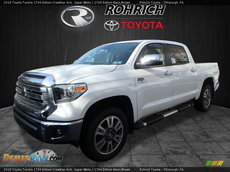 2018 Toyota Tundra 1794 Edition CrewMax 4x4 Super White / 1794 Edition Black/Brown Photo #4
